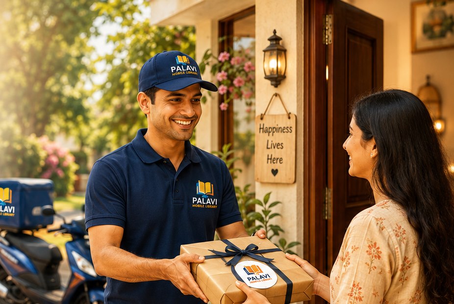 Palavi Library books delivered to a reader's door
